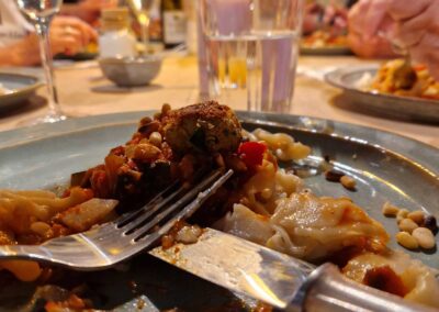 Kochkurs, gemeinsames Essen