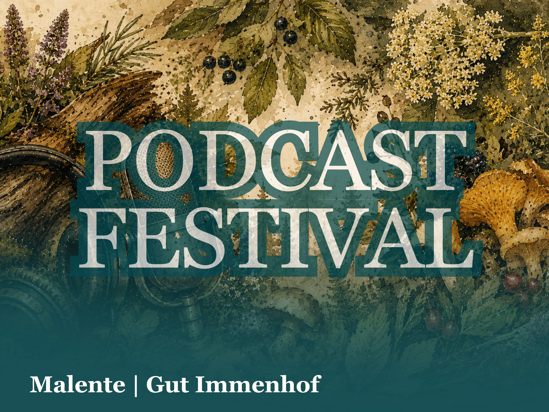 Live Podcast Recharge Podcast Festival Gut Immenhof Malente Mel John Sussmann Koch Wildpflanzen Vorrat Krisenvorrat Outdoorkoch Der Foodtalker